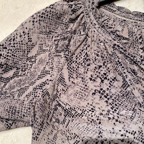 Rebecca Taylor Silk snake print blouse - Picture 3 of 11